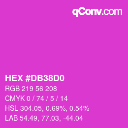 カラーコード: HEX #DB38D0 | qconv.com