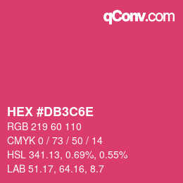 Color code: HEX #DB3C6E | qconv.com