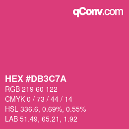 Color code: HEX #DB3C7A | qconv.com