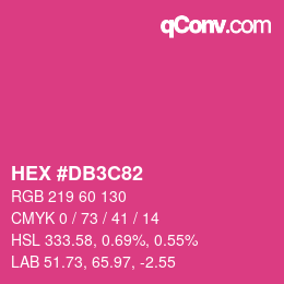 Color code: HEX #DB3C82 | qconv.com