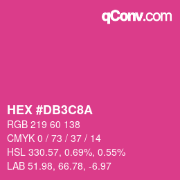 Color code: HEX #DB3C8A | qconv.com