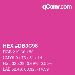 Color code: HEX #DB3C98 | qconv.com