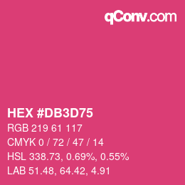 Color code: HEX #DB3D75 | qconv.com
