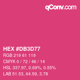 Color code: HEX #DB3D77 | qconv.com