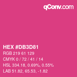 Color code: HEX #DB3D81 | qconv.com