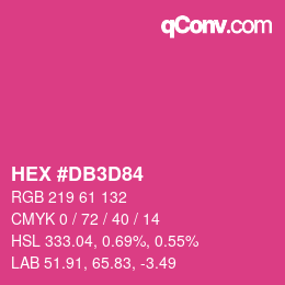 Color code: HEX #DB3D84 | qconv.com