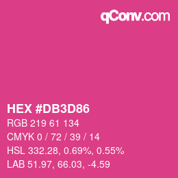 Color code: HEX #DB3D86 | qconv.com