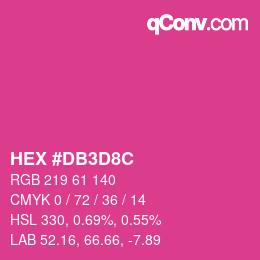 Color code: HEX #DB3D8C | qconv.com