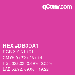 Color code: HEX #DB3DA1 | qconv.com