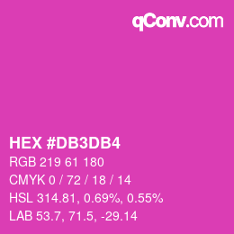 カラーコード: HEX #DB3DB4 | qconv.com