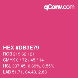 Color code: HEX #DB3E79 | qconv.com