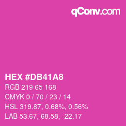 Color code: HEX #DB41A8 | qconv.com