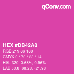 Color code: HEX #DB42A8 | qconv.com