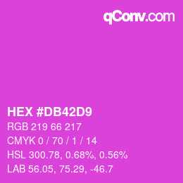 Color code: HEX #DB42D9 | qconv.com