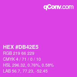 Color code: HEX #DB42E5 | qconv.com