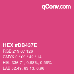 Color code: HEX #DB437E | qconv.com