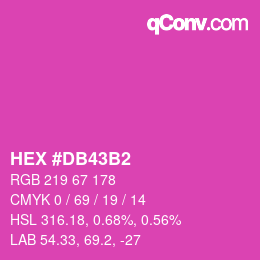 カラーコード: HEX #DB43B2 | qconv.com