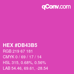 Color code: HEX #DB43B5 | qconv.com