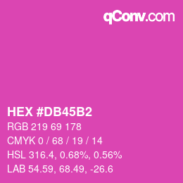 カラーコード: HEX #DB45B2 | qconv.com