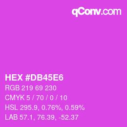 Color code: HEX #DB45E6 | qconv.com