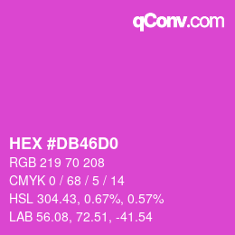 Color code: HEX #DB46D0 | qconv.com