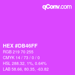 Color code: HEX #DB46FF | qconv.com