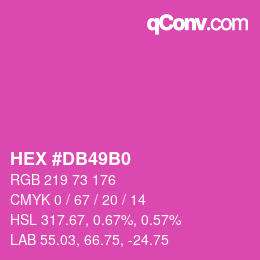 カラーコード: HEX #DB49B0 | qconv.com
