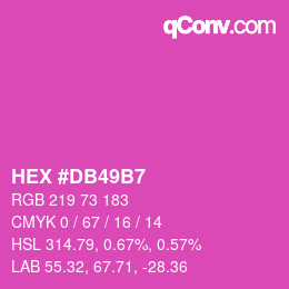 颜色代码: HEX #DB49B7 | qconv.com