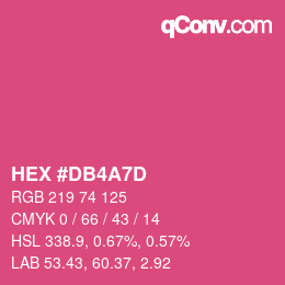 Color code: HEX #DB4A7D | qconv.com