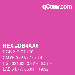 Color code: HEX #DB4AA6 | qconv.com