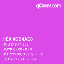 カラーコード: HEX #DB4AE8 | qconv.com