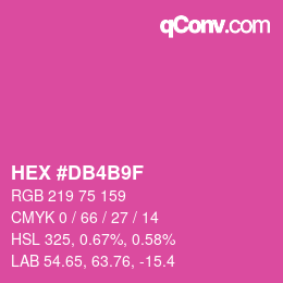 カラーコード: HEX #DB4B9F | qconv.com