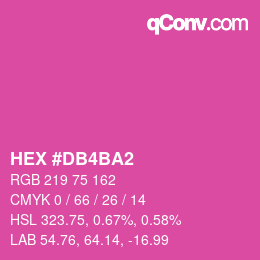カラーコード: HEX #DB4BA2 | qconv.com