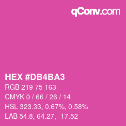 カラーコード: HEX #DB4BA3 | qconv.com