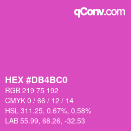 Color code: HEX #DB4BC0 | qconv.com