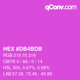カラーコード: HEX #DB4BDB | qconv.com