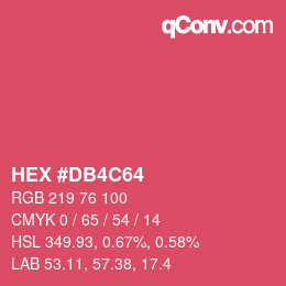 Color code: HEX #DB4C64 | qconv.com
