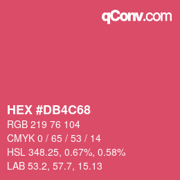 Color code: HEX #DB4C68 | qconv.com