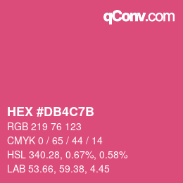 Farbcode: HEX #DB4C7B | qconv.com