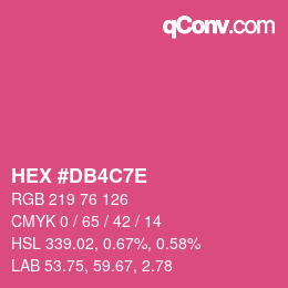 Color code: HEX #DB4C7E | qconv.com