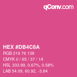 カラーコード: HEX #DB4C8A | qconv.com