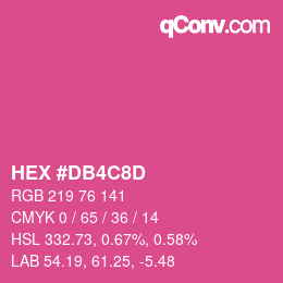 カラーコード: HEX #DB4C8D | qconv.com