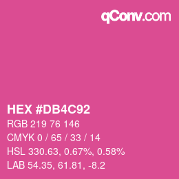 Color code: HEX #DB4C92 | qconv.com