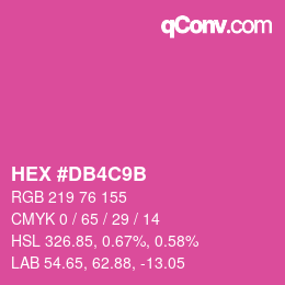 Color code: HEX #DB4C9B | qconv.com