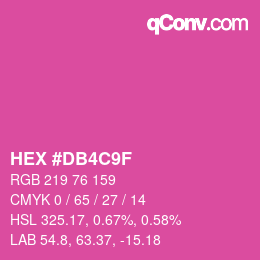 カラーコード: HEX #DB4C9F | qconv.com