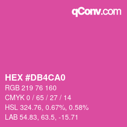 カラーコード: HEX #DB4CA0 | qconv.com