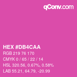 カラーコード: HEX #DB4CAA | qconv.com