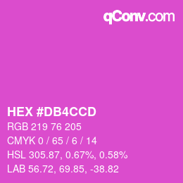 Color code: HEX #DB4CCD | qconv.com