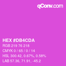 カラーコード: HEX #DB4CDA | qconv.com