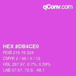 カラーコード: HEX #DB4CE0 | qconv.com